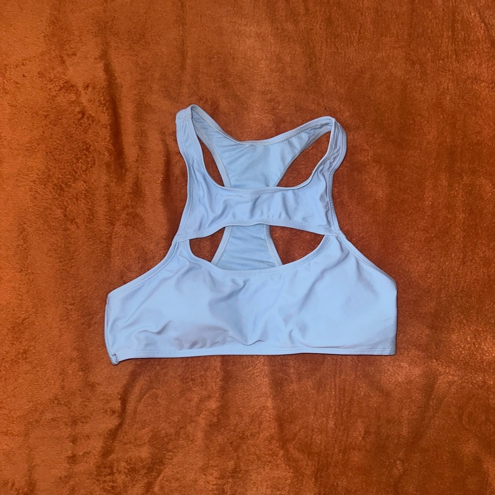 Women's blue swim top